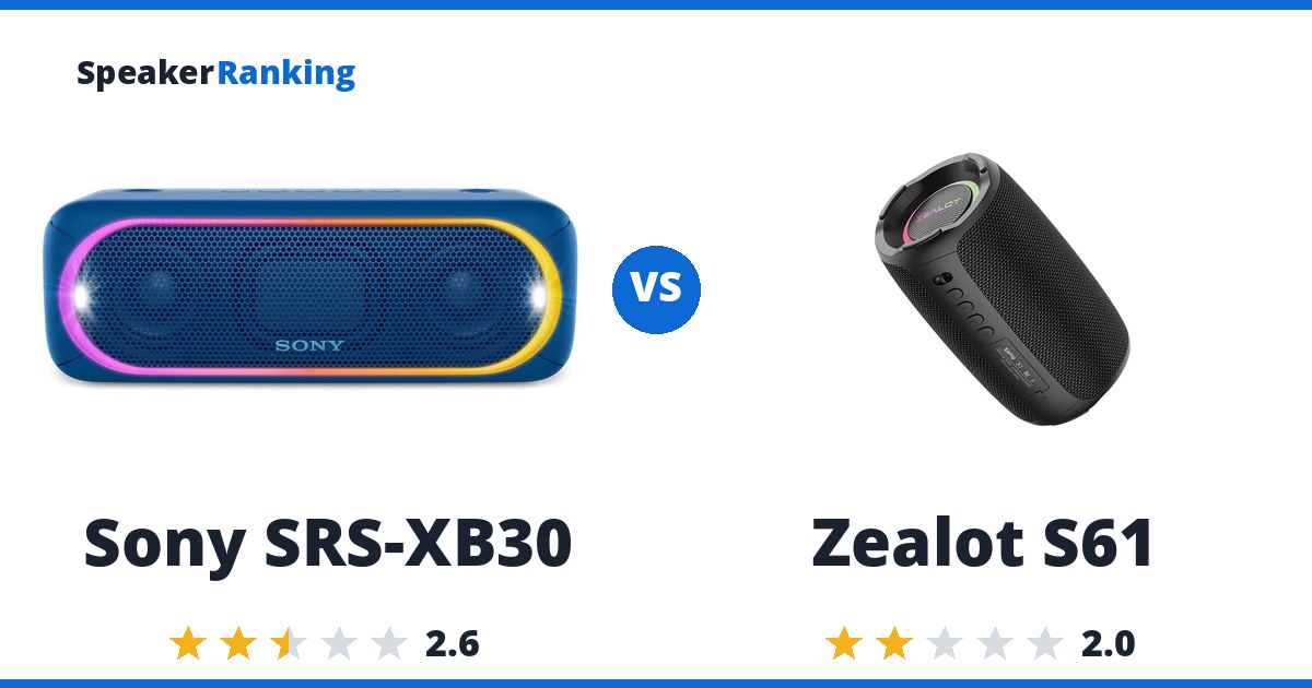 Sony SRS-XB30 vs Zealot S61