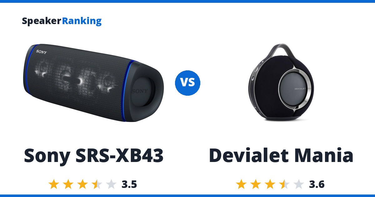 Sony SRS-XB43 vs Devialet Mania