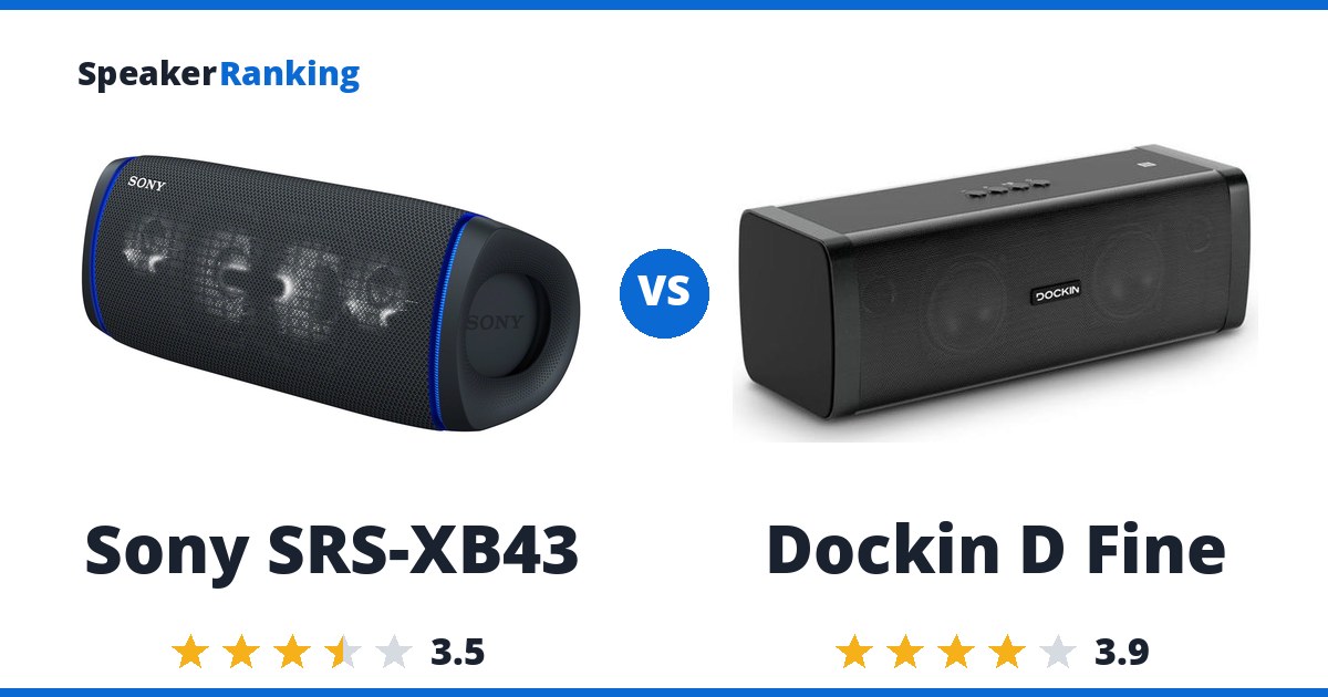 Sony SRS-XB43 vs Dockin D Fine