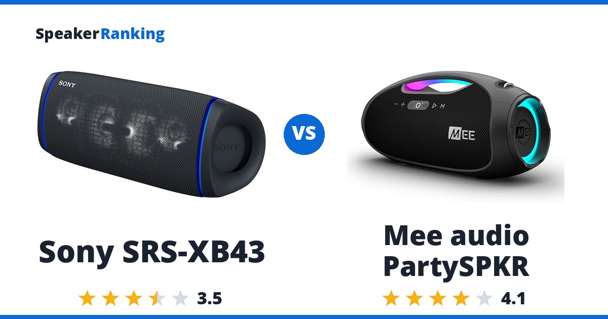 Sony SRS-XB43 vs Mee audio PartySPKR
