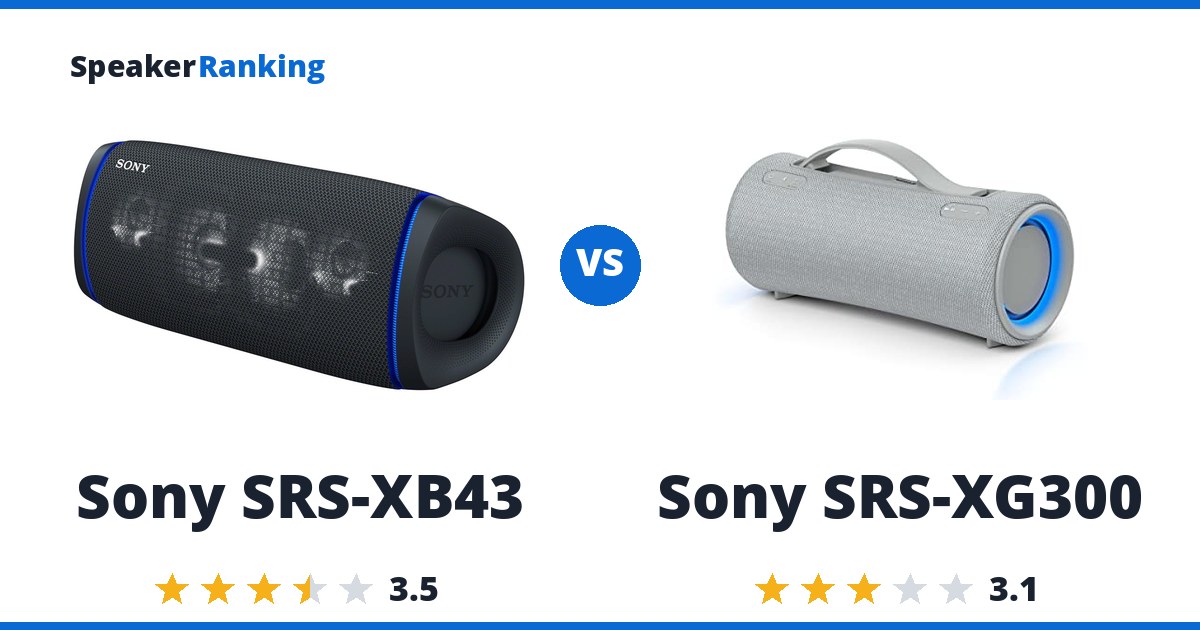 Sony SRS-XB43 vs Sony SRS-XG300