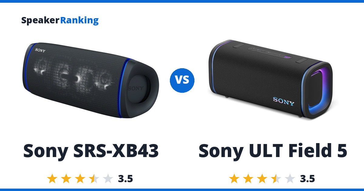Sony SRS-XB43 vs Sony ULT Field 5