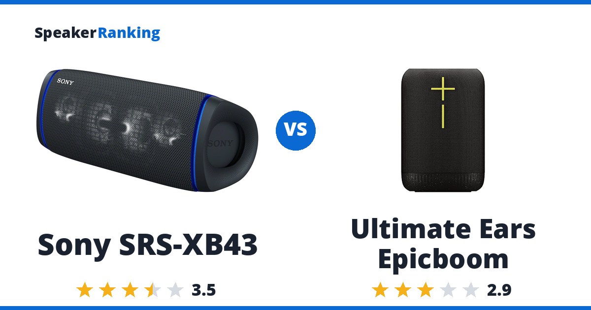 Sony SRS-XB43 vs Ultimate Ears Epicboom