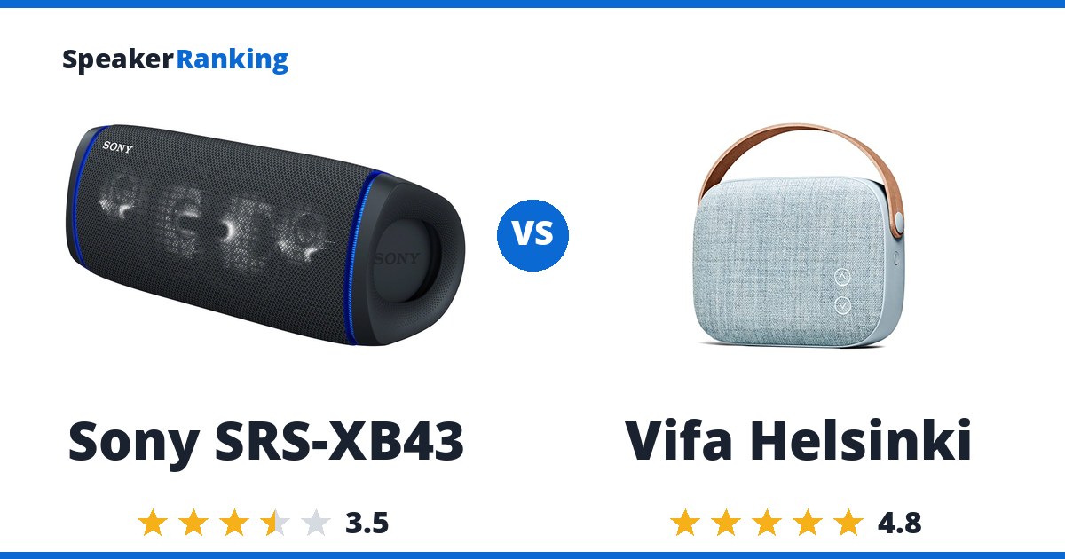 Sony SRS-XB43 vs Vifa Helsinki