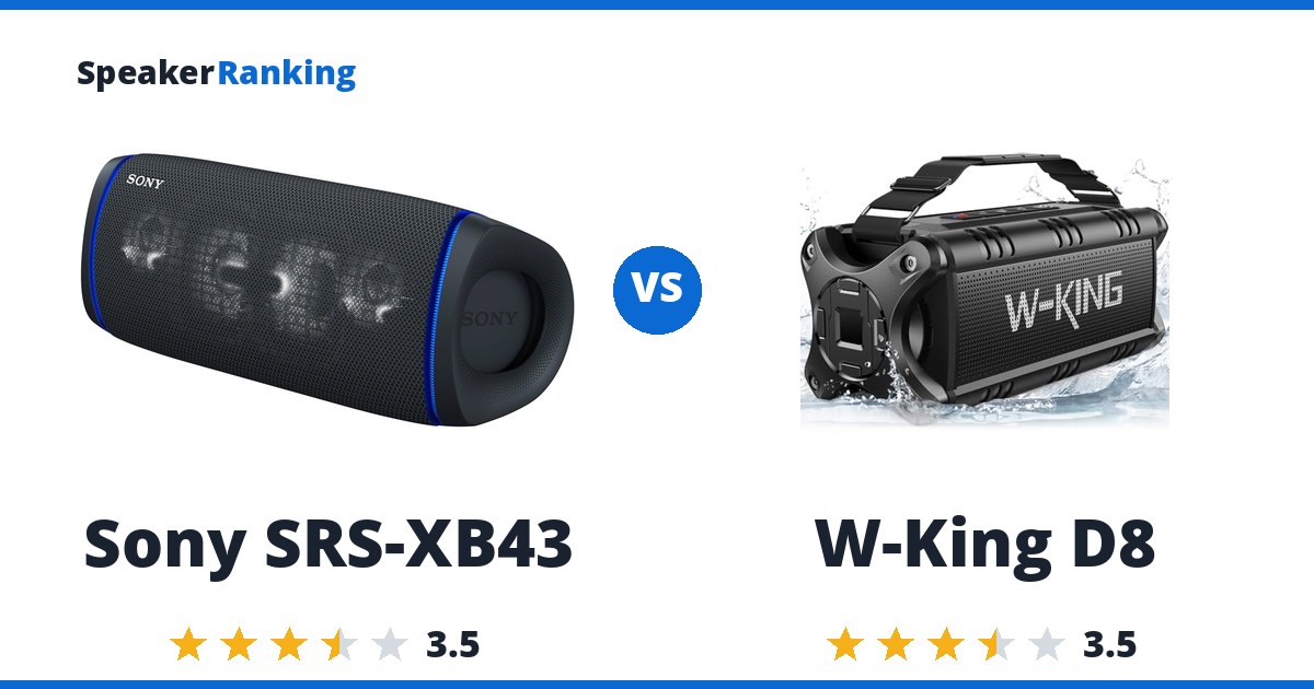Sony SRS-XB43 vs W-King D8