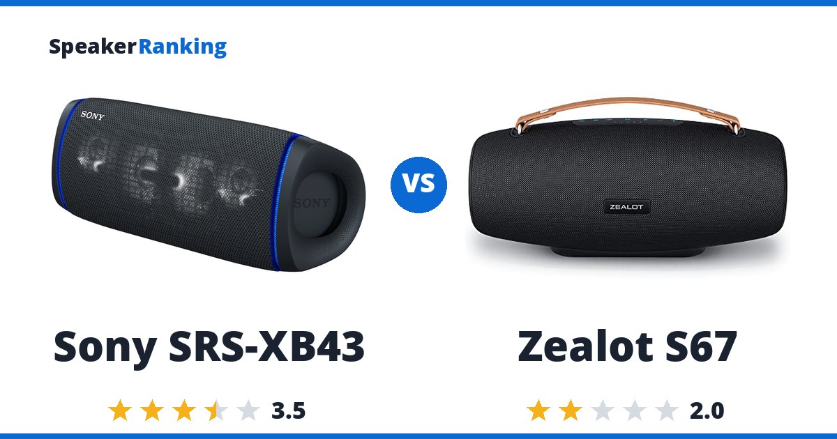 Sony SRS-XB43 vs Zealot S67