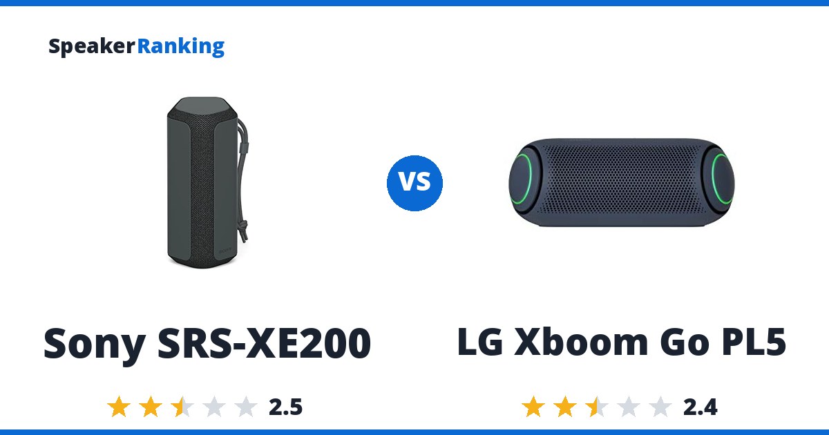 Sony SRS-XE200 vs LG Xboom Go PL5