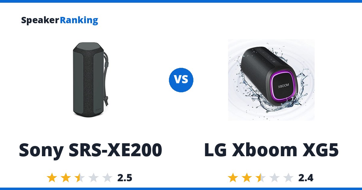 Sony SRS-XE200 vs LG Xboom XG5