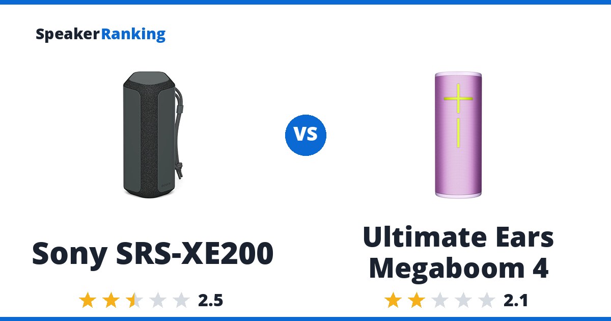 Sony SRS-XE200 vs Ultimate Ears Megaboom 4