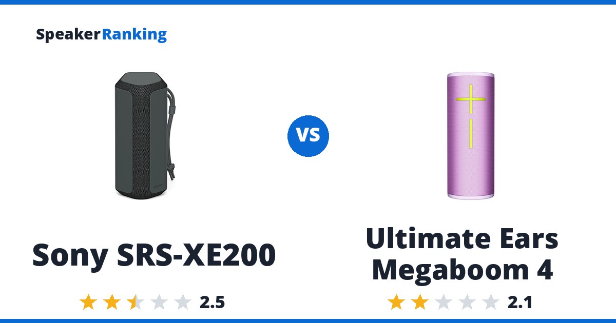 Sony SRS-XE200 vs Ultimate Ears Megaboom 4