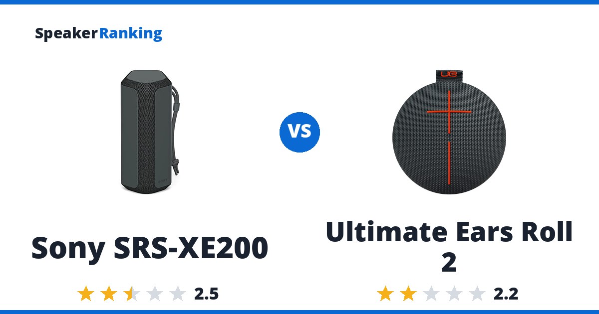 Sony SRS-XE200 vs Ultimate Ears Roll 2