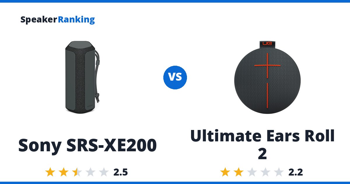 Sony SRS-XE200 vs Ultimate Ears Roll 2