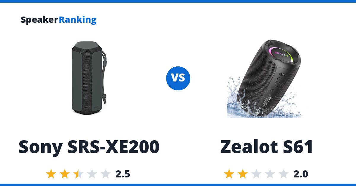 Sony SRS-XE200 vs Zealot S61