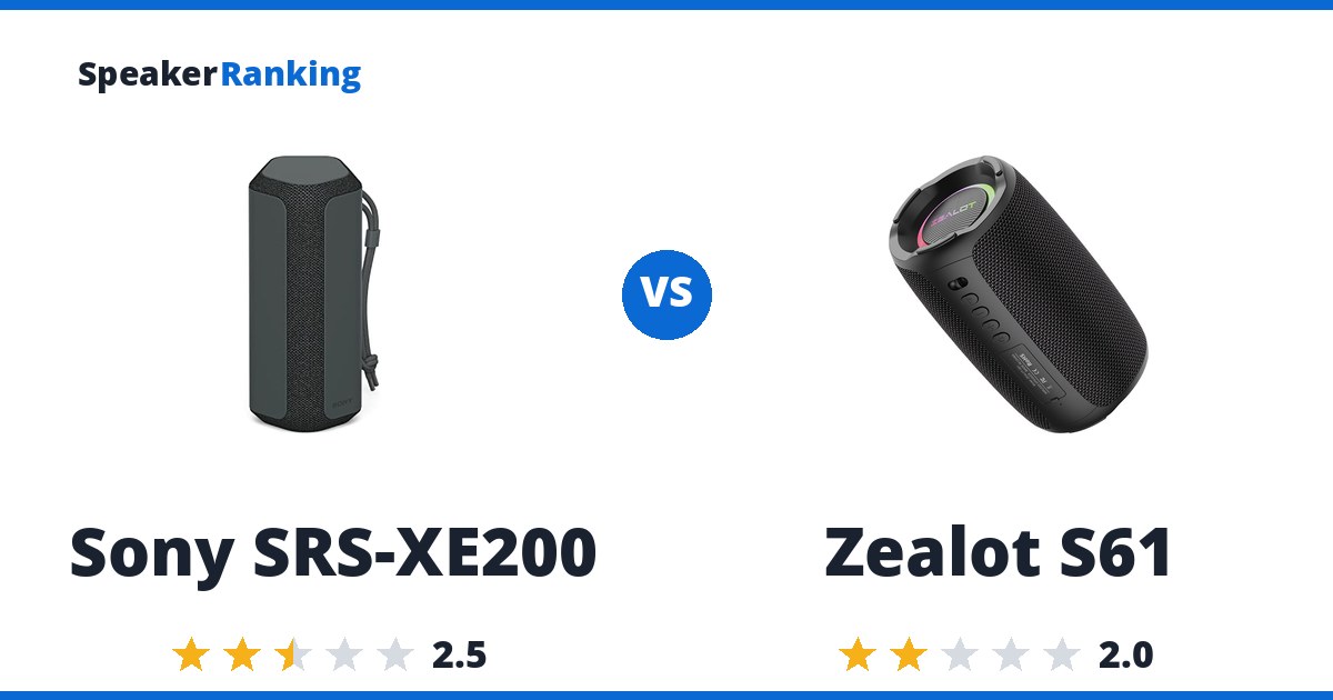 Sony SRS-XE200 vs Zealot S61