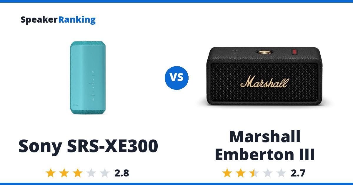 Sony SRS-XE300 vs Marshall Emberton III