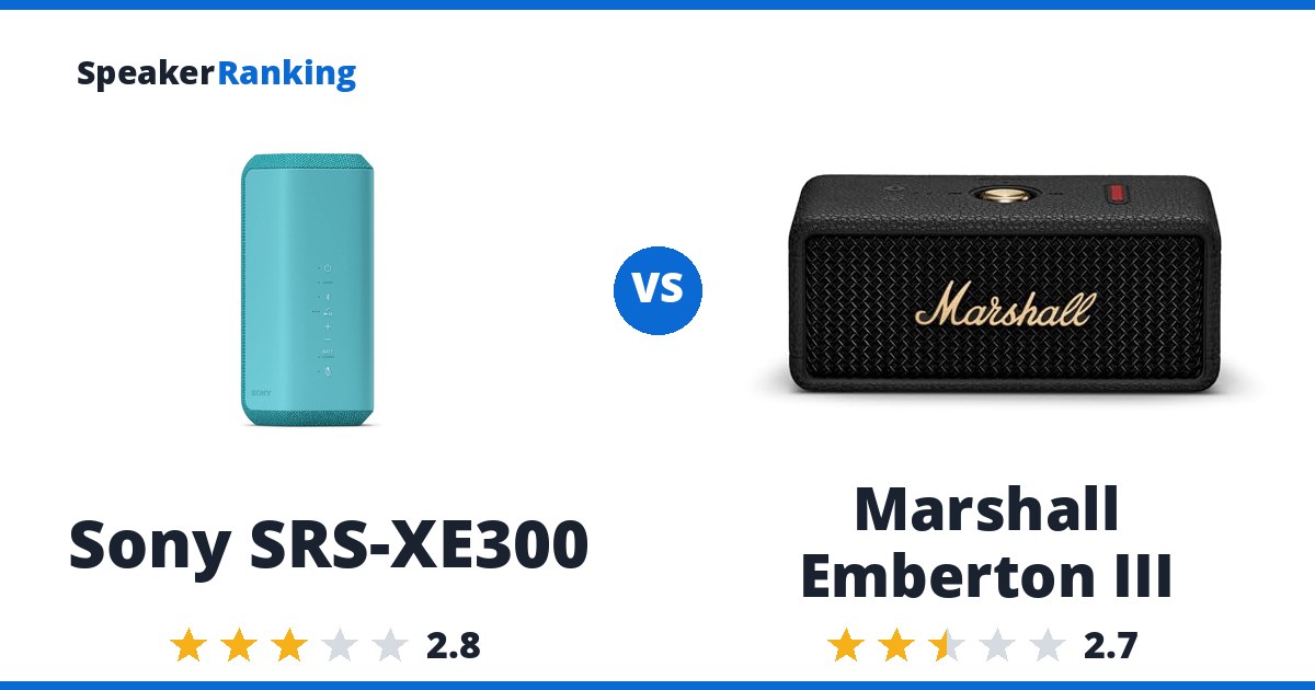 Sony SRS-XE300 vs Marshall Emberton III