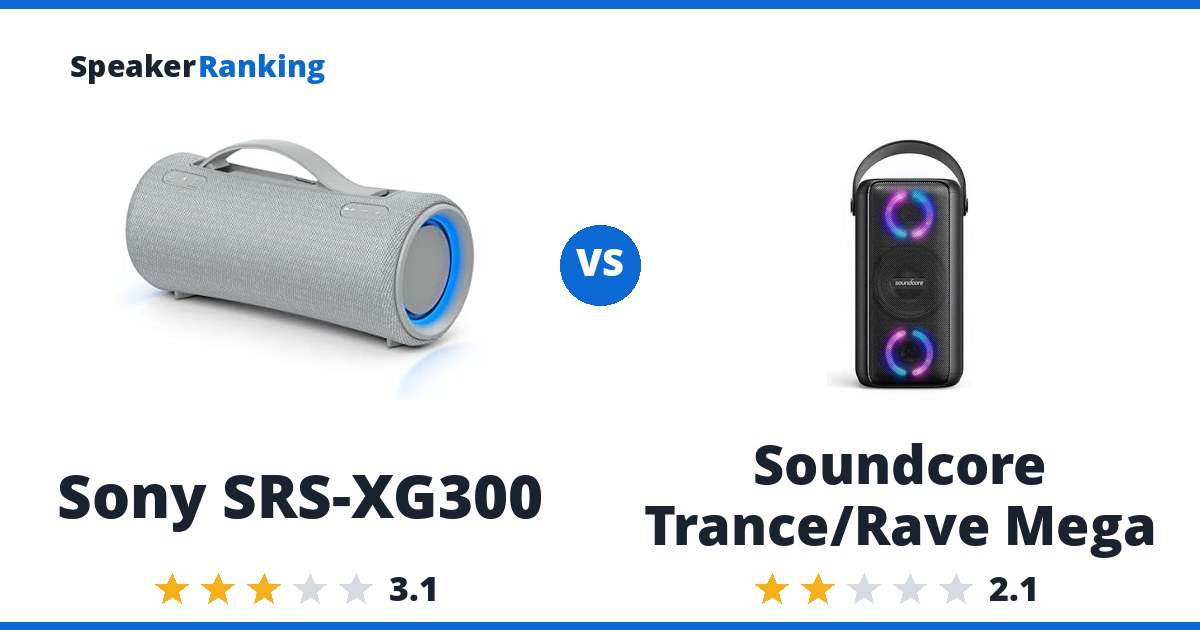 Sony SRS-XG300 vs Soundcore Trance/Rave Mega