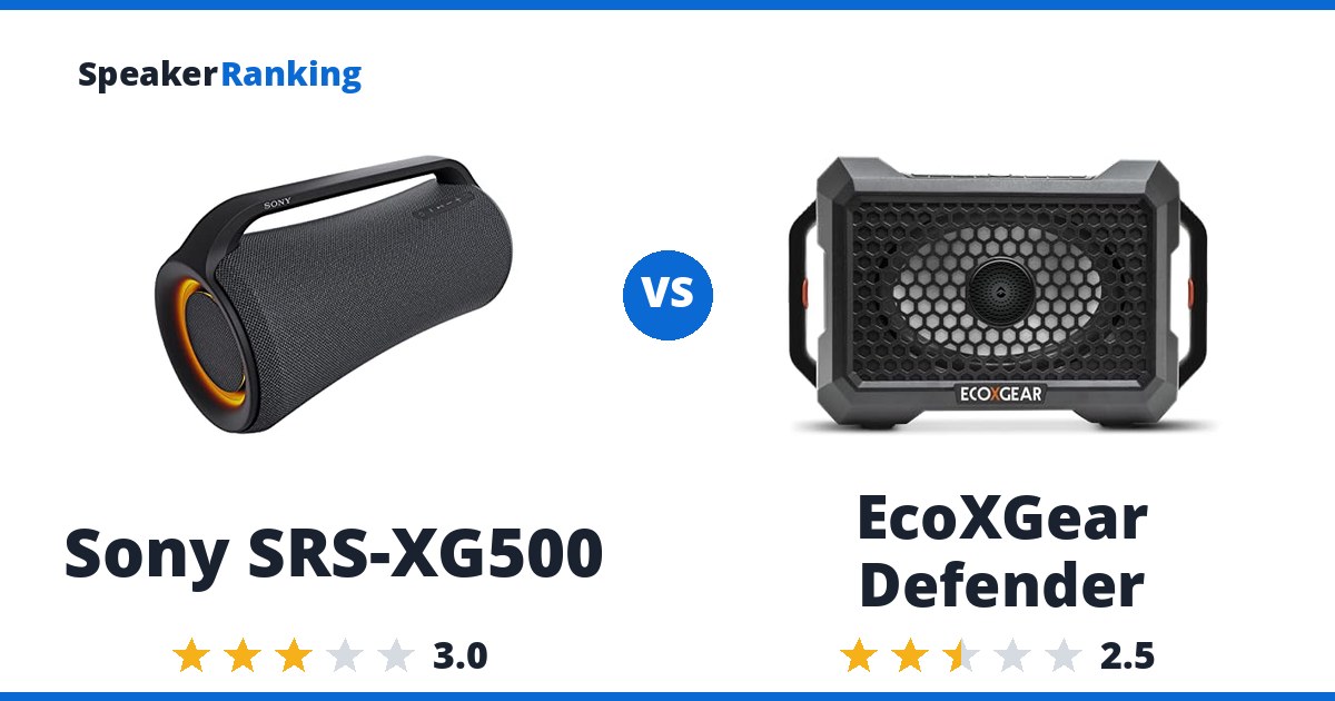 Sony SRS-XG500 vs EcoXGear Defender