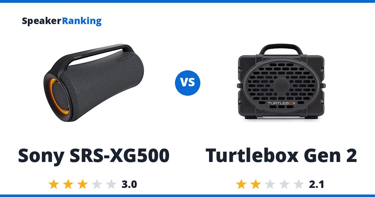 Sony SRS-XG500 vs Turtlebox Gen 2