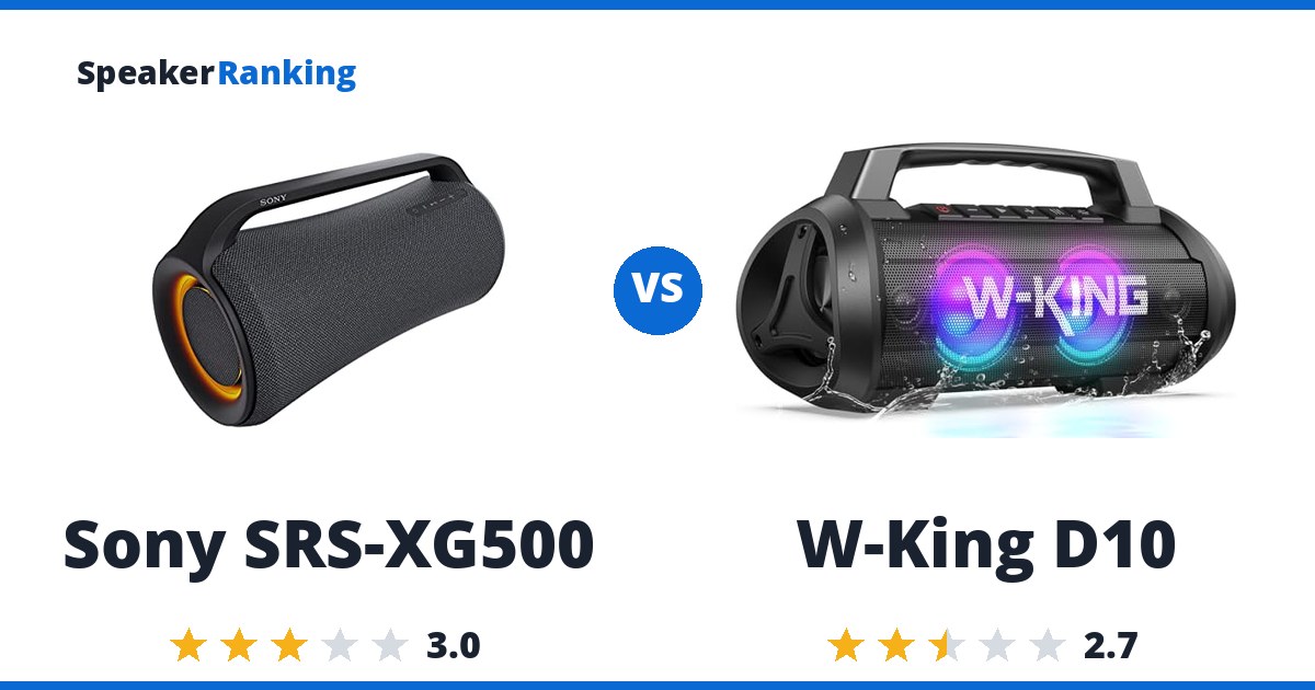 Sony SRS-XG500 vs W-King D10