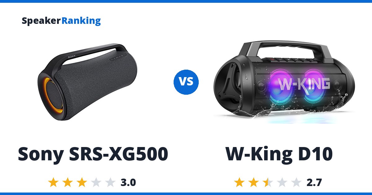 Sony SRS-XG500 vs W-King D10