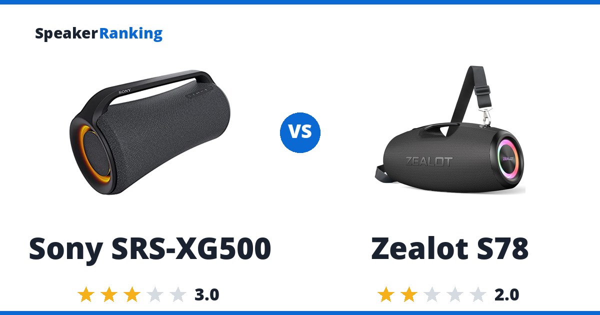 Sony SRS-XG500 vs Zealot S78