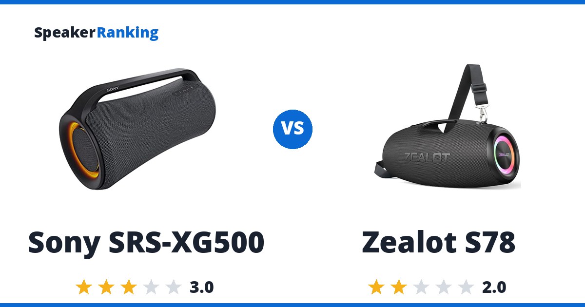 Sony SRS-XG500 vs Zealot S78