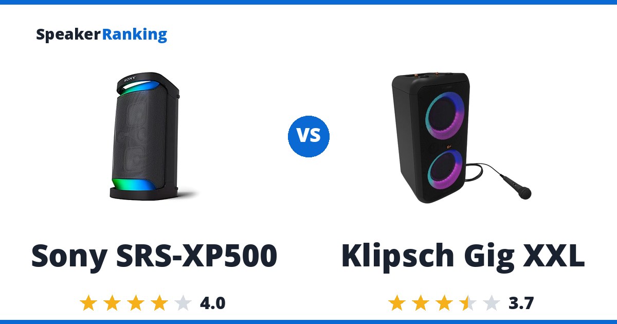 Sony SRS-XP500 vs Klipsch Gig XXL