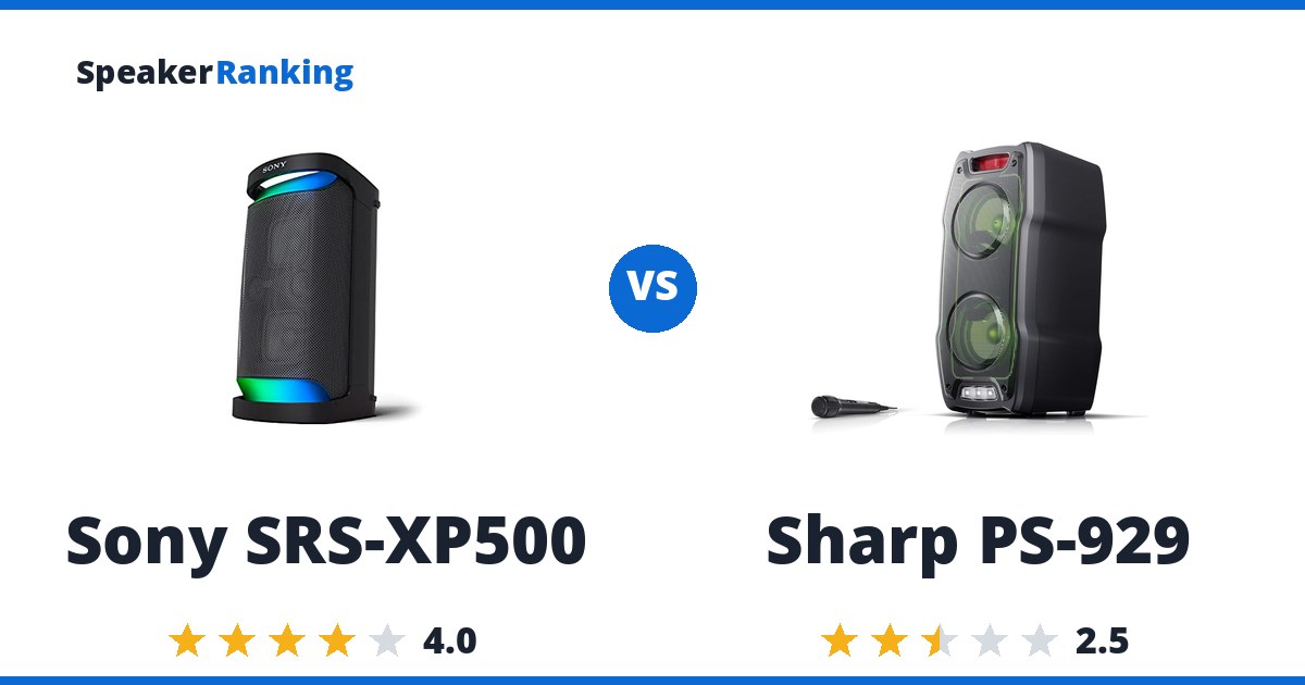 Sony SRS-XP500 vs Sharp PS-929