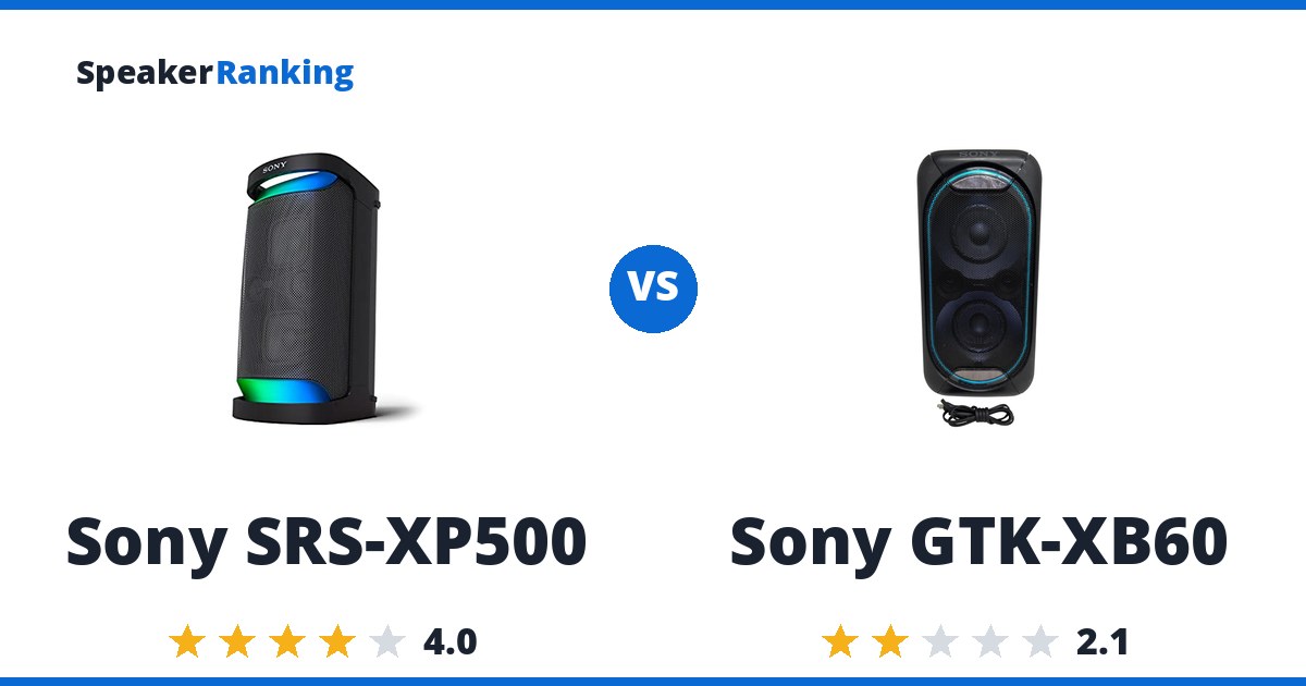 Sony SRS-XP500 vs Sony GTK-XB60
