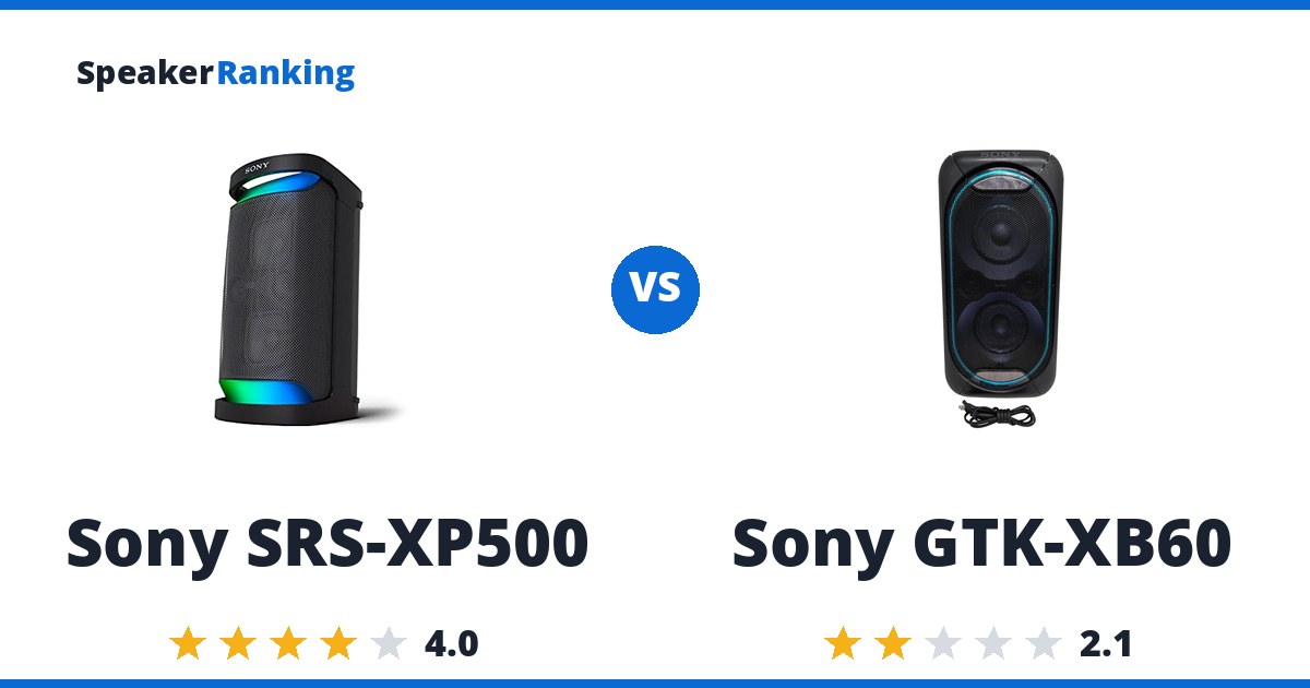 Sony SRS-XP500 vs Sony GTK-XB60