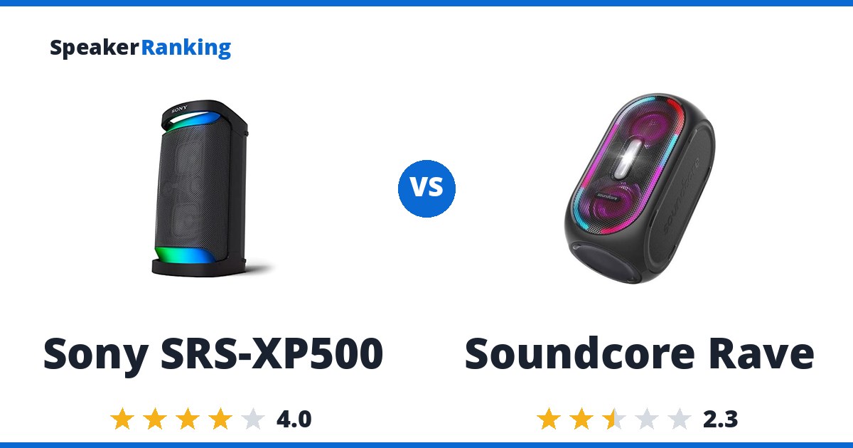 Sony SRS-XP500 vs Soundcore Rave