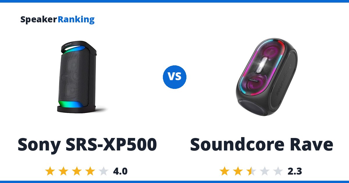 Sony SRS-XP500 vs Soundcore Rave