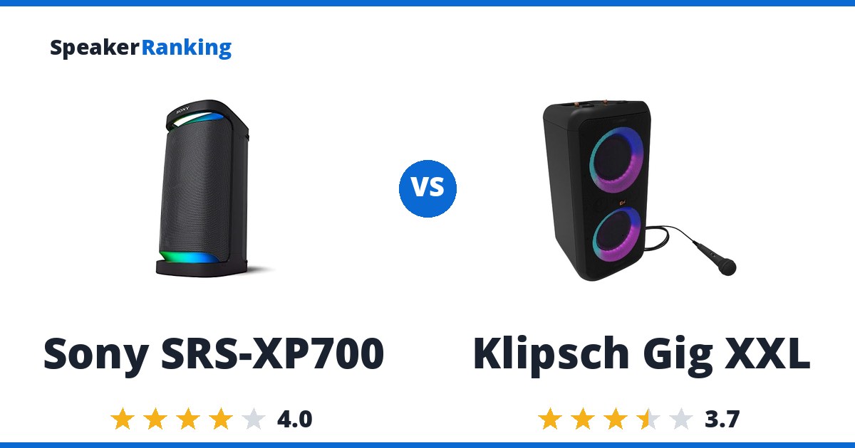 Sony SRS-XP700 vs Klipsch Gig XXL