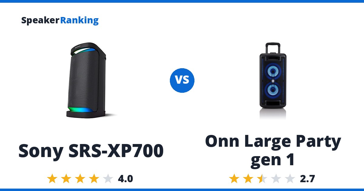 Sony SRS-XP700 vs Onn Large Party gen 1
