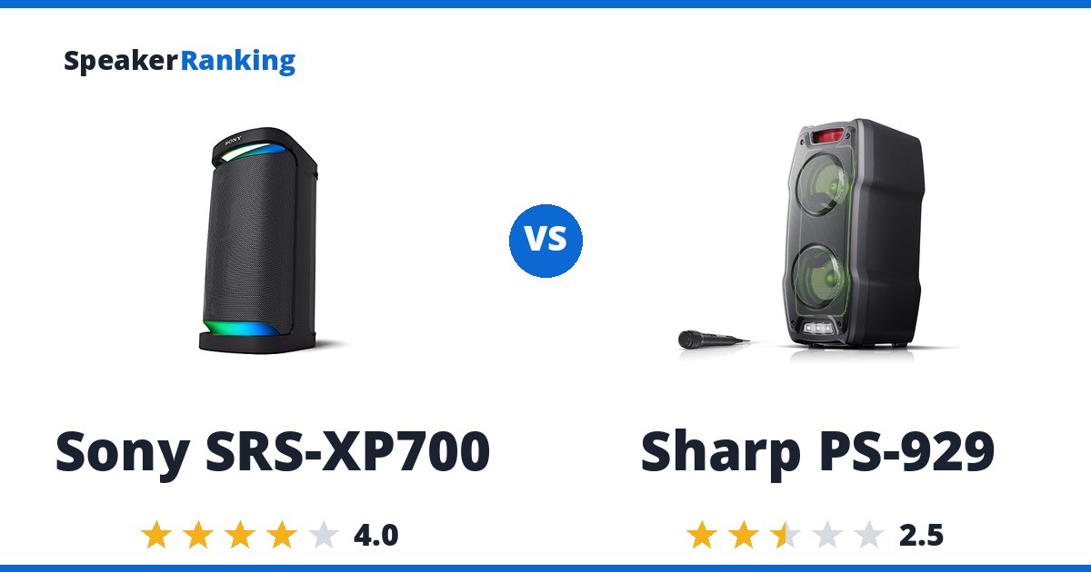 Sony SRS-XP700 vs Sharp PS-929