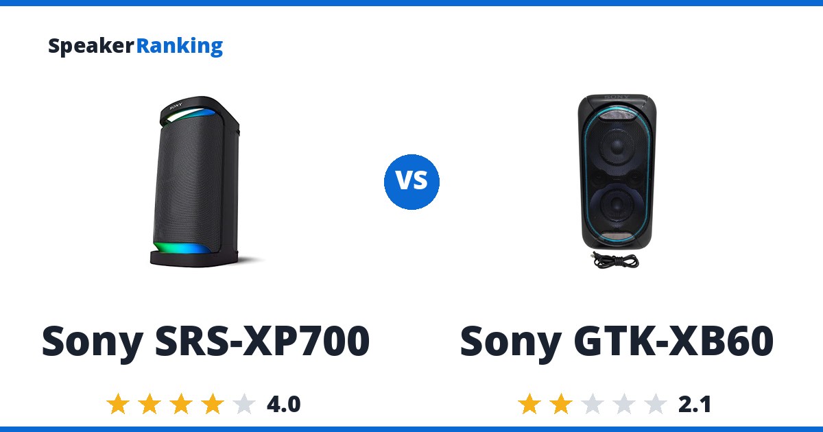 Sony SRS-XP700 vs Sony GTK-XB60