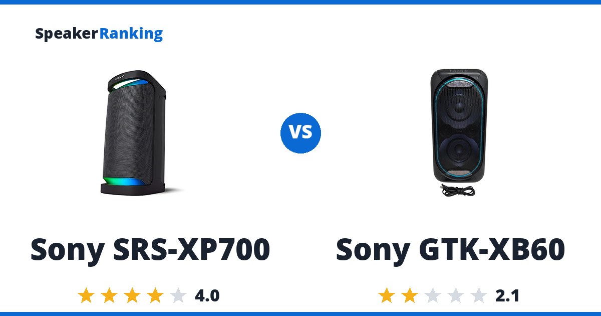Sony SRS-XP700 vs Sony GTK-XB60