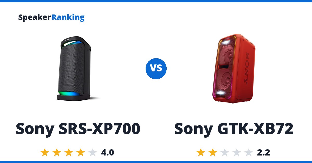 Sony SRS-XP700 vs Sony GTK-XB72