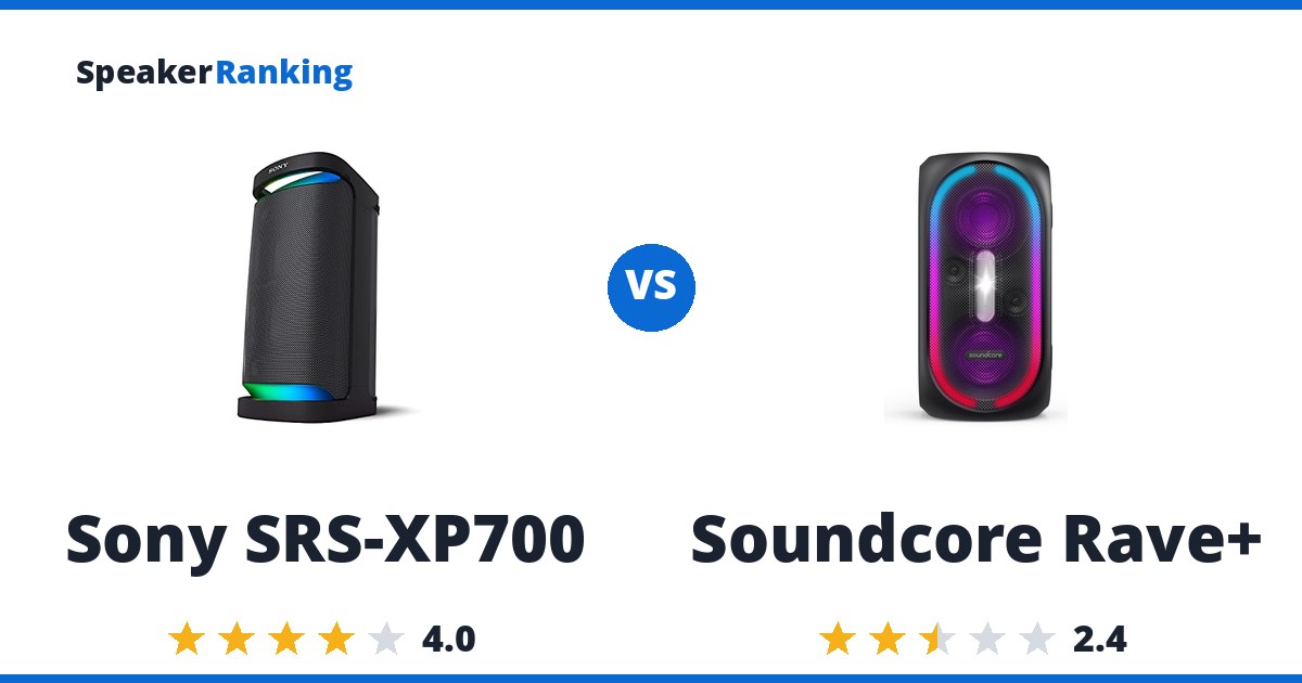 Sony SRS-XP700 vs Soundcore Rave+