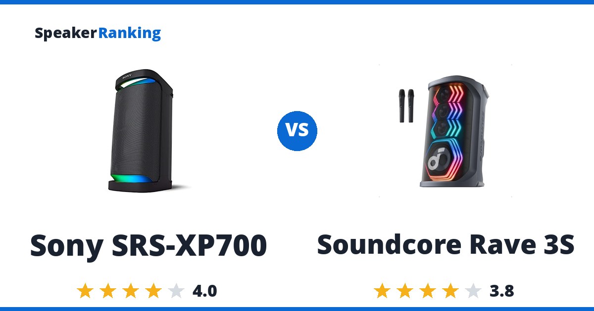 Sony SRS-XP700 vs Soundcore Rave 3S