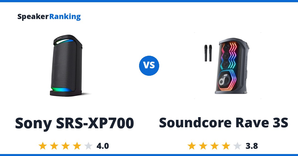 Sony SRS-XP700 vs Soundcore Rave 3S