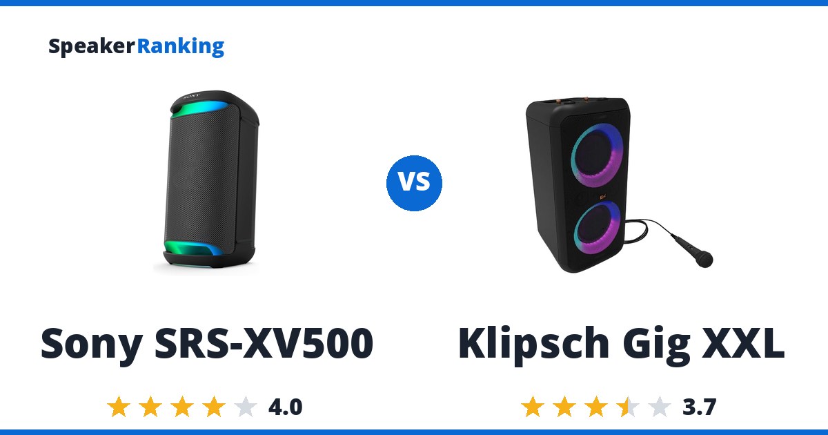 Sony SRS-XV500 vs Klipsch Gig XXL