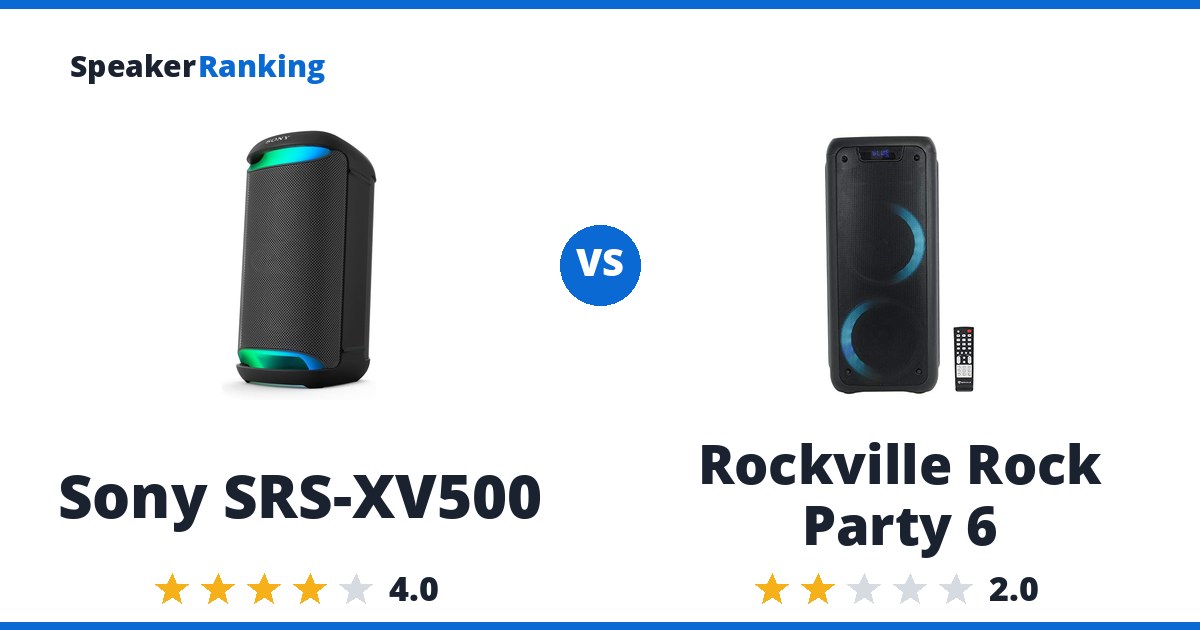 Sony SRS-XV500 vs Rockville Rock Party 6