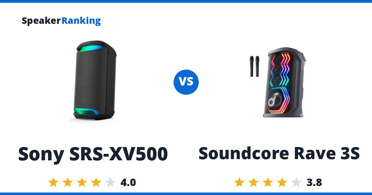 Sony SRS-XV500 vs Soundcore Rave 3S