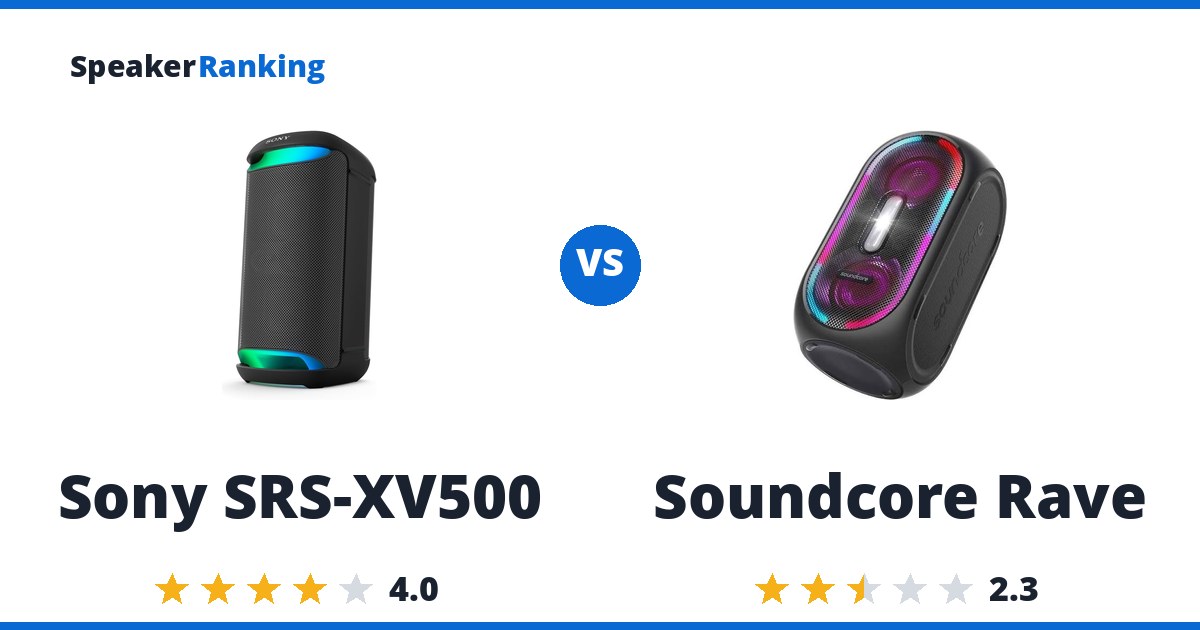 Sony SRS-XV500 vs Soundcore Rave