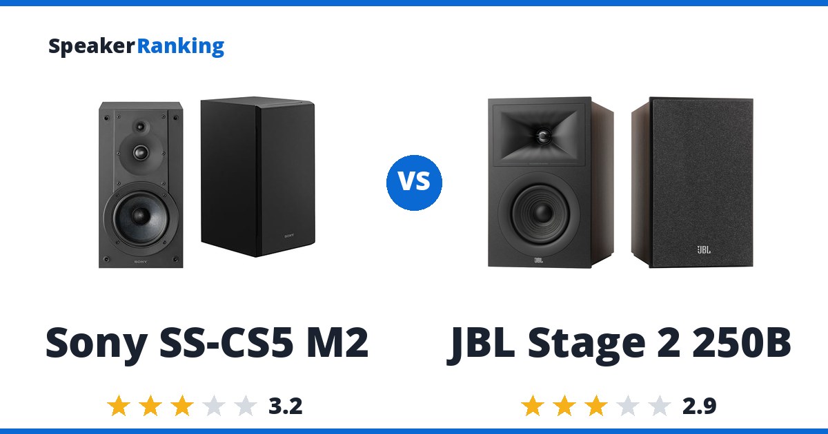 Sony SS-CS5 M2 vs JBL Stage 2 250B