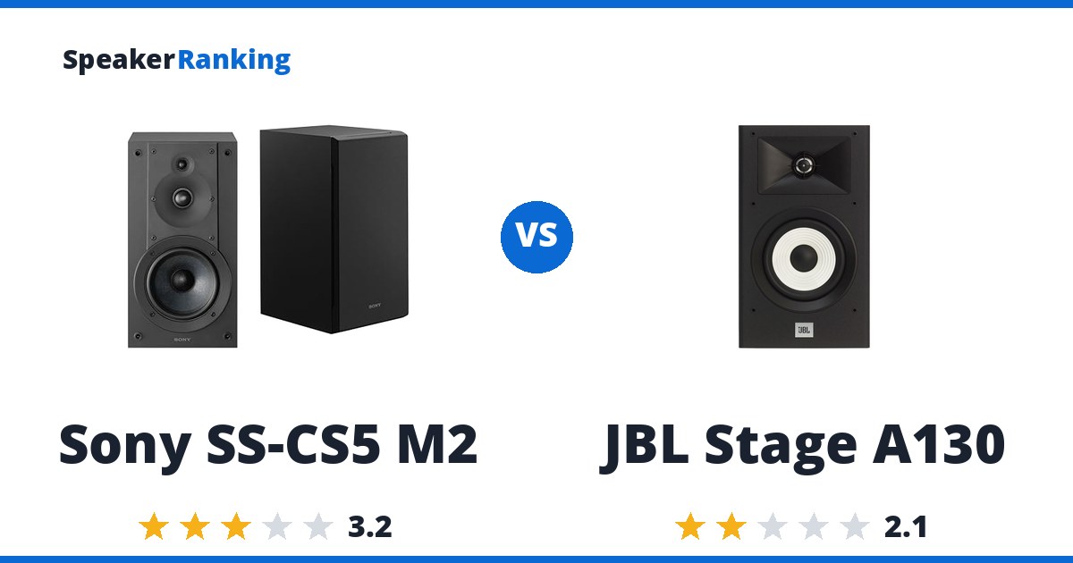 Sony SS-CS5 M2 vs JBL Stage A130
