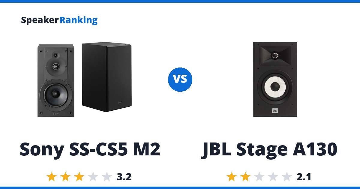Sony SS-CS5 M2 vs JBL Stage A130