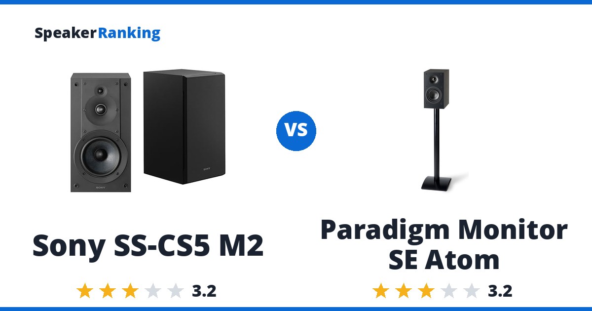 Sony SS-CS5 M2 vs Paradigm Monitor SE Atom